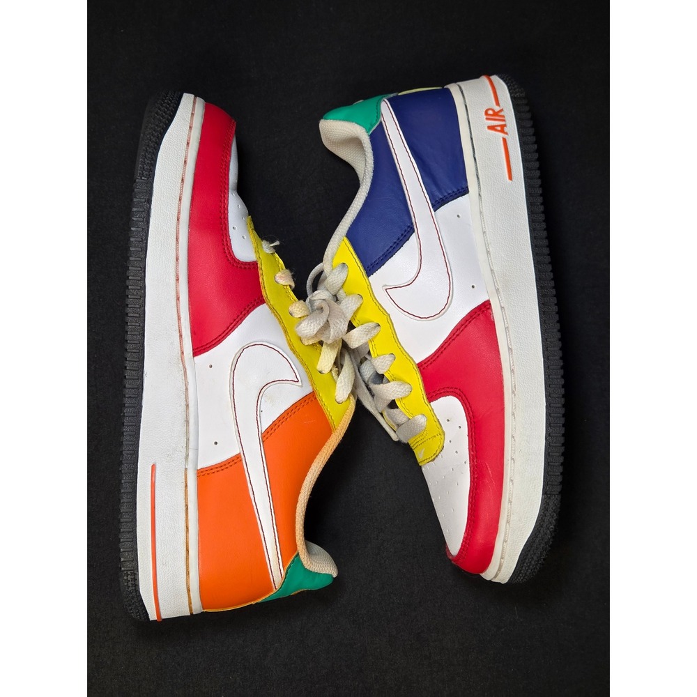 Nike Air Force 1 Low GS Multicolor Red Blue Orange FN6980-657 Kids 5Y Sneaker